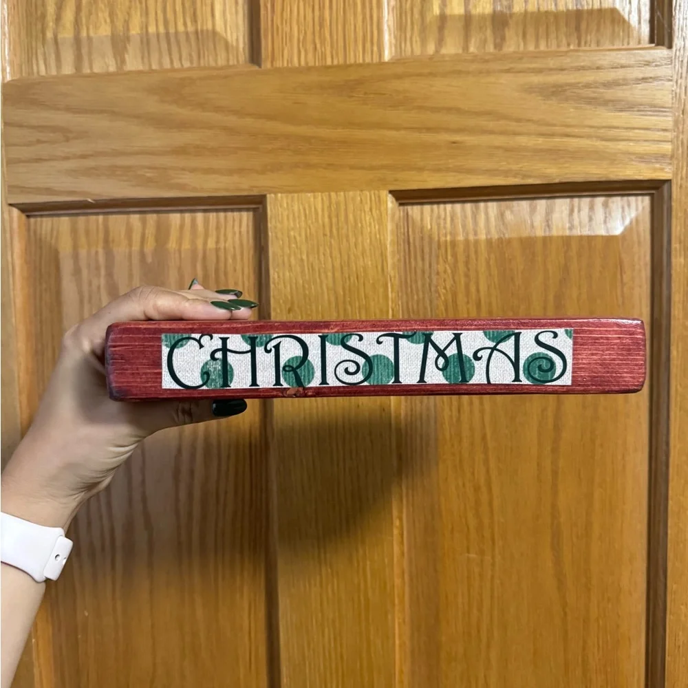 Reversible Merry Christmas and Happy Thanksgiving Letter Block Set - Picture 6 of 10